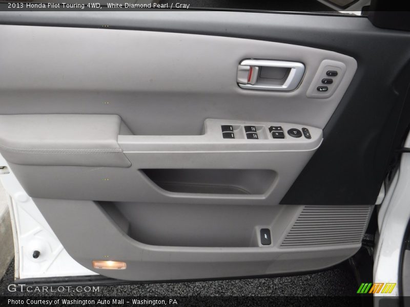 White Diamond Pearl / Gray 2013 Honda Pilot Touring 4WD