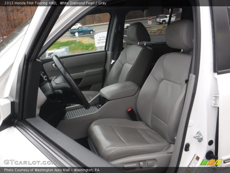 White Diamond Pearl / Gray 2013 Honda Pilot Touring 4WD