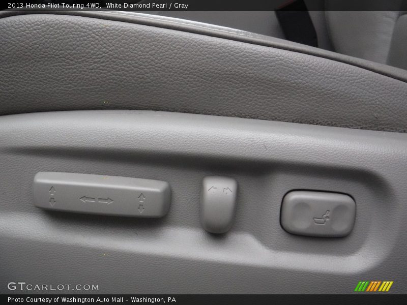 White Diamond Pearl / Gray 2013 Honda Pilot Touring 4WD