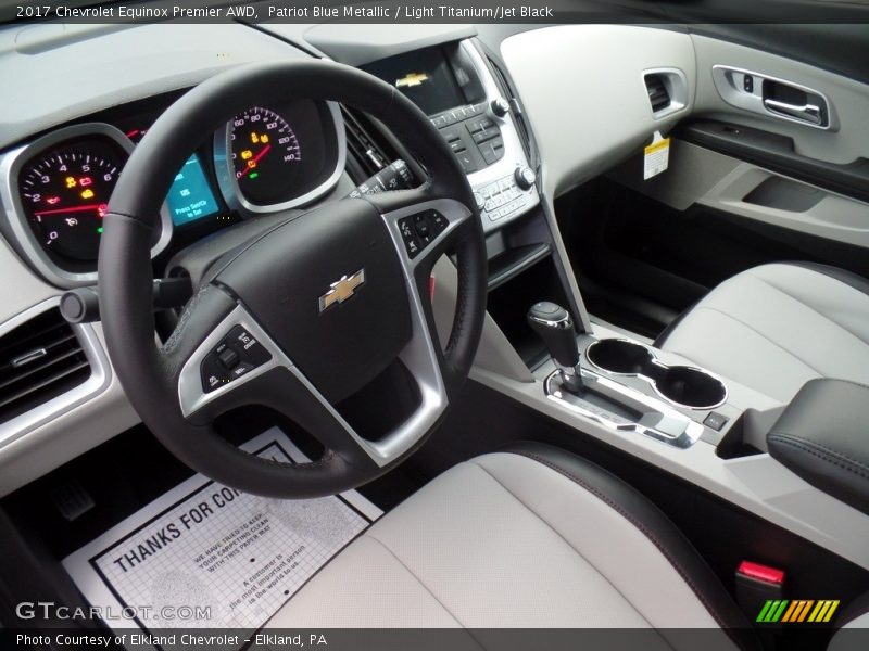 Patriot Blue Metallic / Light Titanium/Jet Black 2017 Chevrolet Equinox Premier AWD