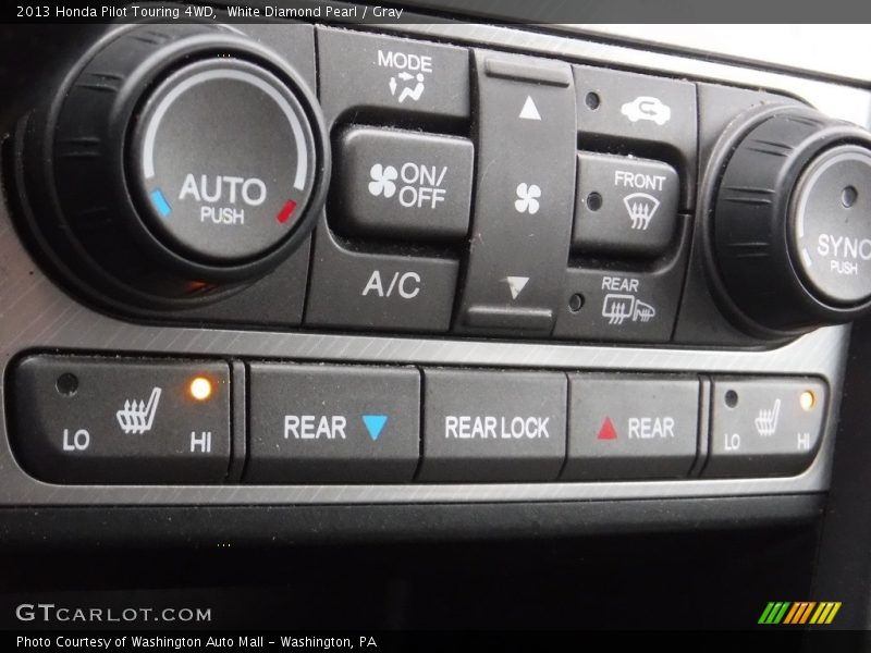 White Diamond Pearl / Gray 2013 Honda Pilot Touring 4WD