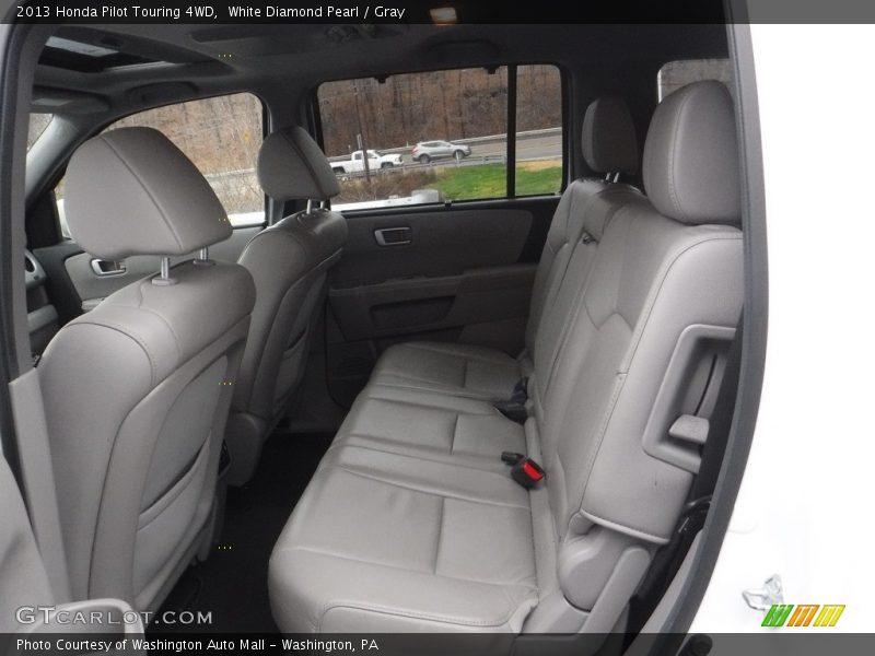 White Diamond Pearl / Gray 2013 Honda Pilot Touring 4WD