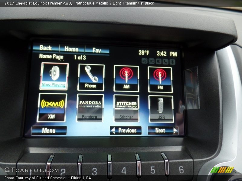 Patriot Blue Metallic / Light Titanium/Jet Black 2017 Chevrolet Equinox Premier AWD