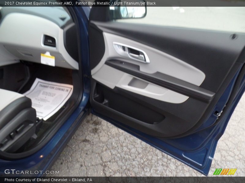 Patriot Blue Metallic / Light Titanium/Jet Black 2017 Chevrolet Equinox Premier AWD