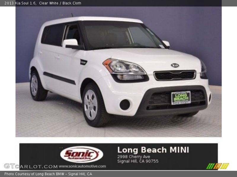 Clear White / Black Cloth 2013 Kia Soul 1.6