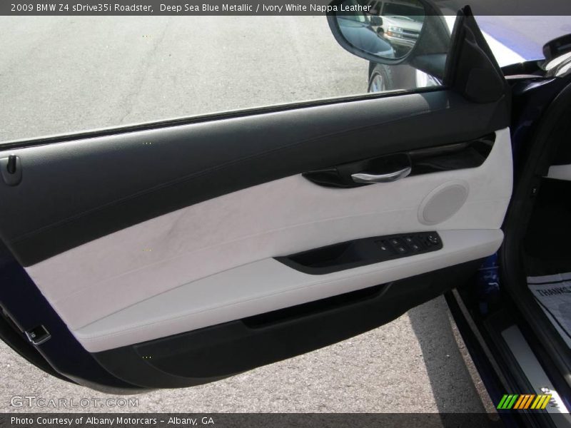 Deep Sea Blue Metallic / Ivory White Nappa Leather 2009 BMW Z4 sDrive35i Roadster
