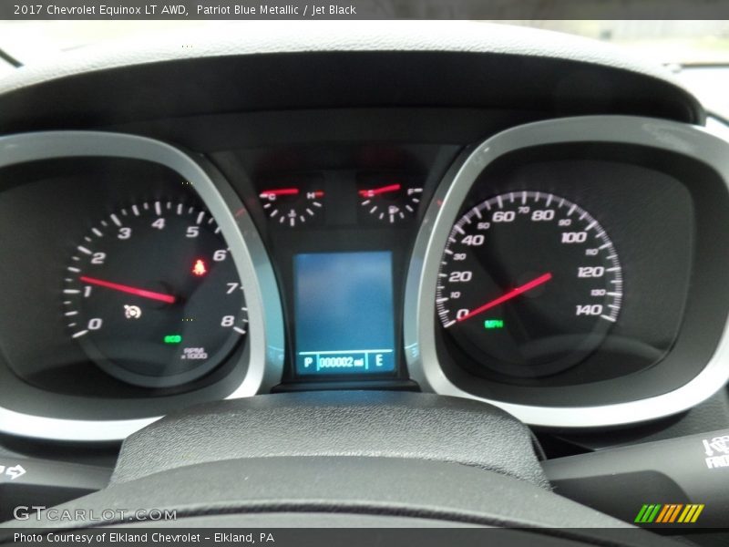 Patriot Blue Metallic / Jet Black 2017 Chevrolet Equinox LT AWD