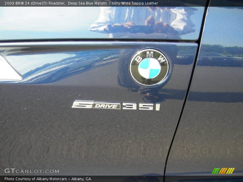 Deep Sea Blue Metallic / Ivory White Nappa Leather 2009 BMW Z4 sDrive35i Roadster