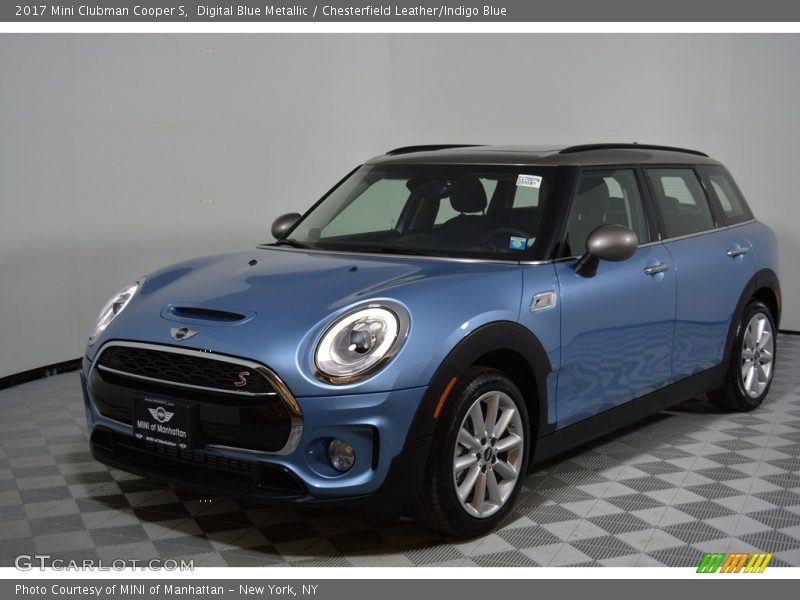 Digital Blue Metallic / Chesterfield Leather/Indigo Blue 2017 Mini Clubman Cooper S