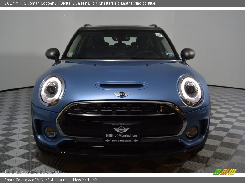 Digital Blue Metallic / Chesterfield Leather/Indigo Blue 2017 Mini Clubman Cooper S