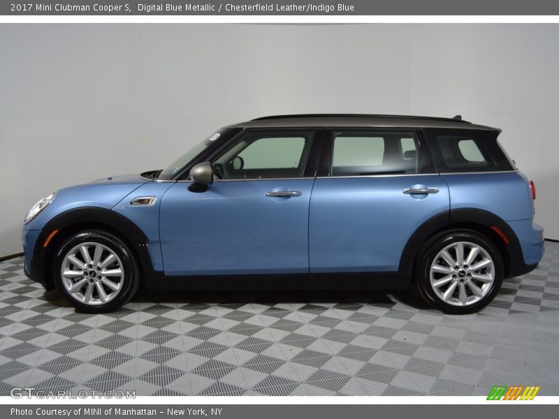 Digital Blue Metallic / Chesterfield Leather/Indigo Blue 2017 Mini Clubman Cooper S