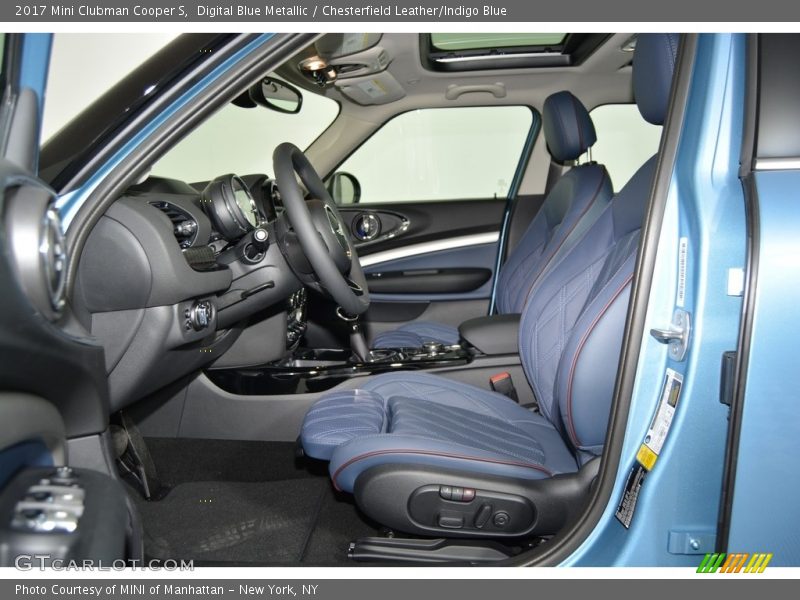 Digital Blue Metallic / Chesterfield Leather/Indigo Blue 2017 Mini Clubman Cooper S