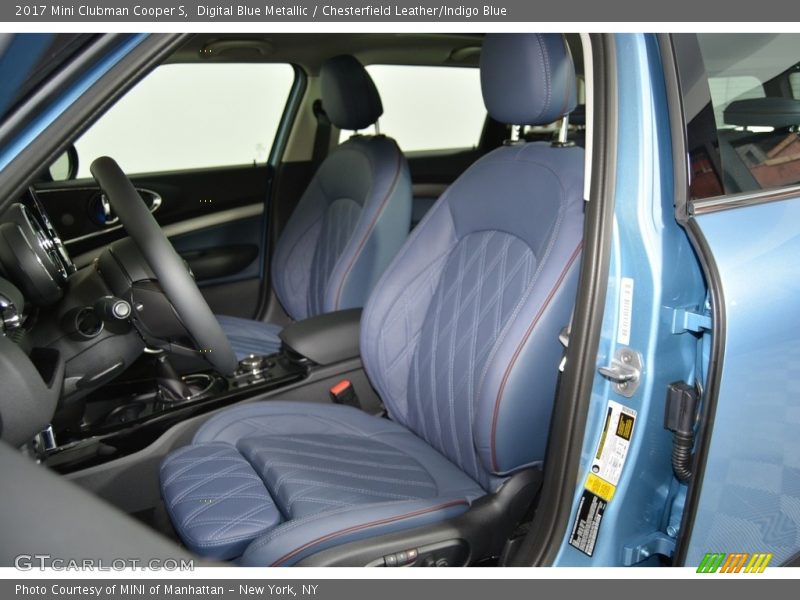 Digital Blue Metallic / Chesterfield Leather/Indigo Blue 2017 Mini Clubman Cooper S
