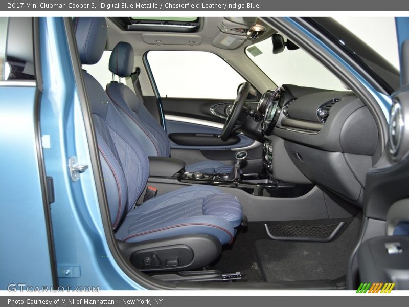 Digital Blue Metallic / Chesterfield Leather/Indigo Blue 2017 Mini Clubman Cooper S