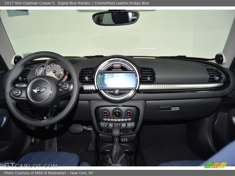 Digital Blue Metallic / Chesterfield Leather/Indigo Blue 2017 Mini Clubman Cooper S