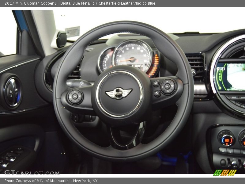 Digital Blue Metallic / Chesterfield Leather/Indigo Blue 2017 Mini Clubman Cooper S