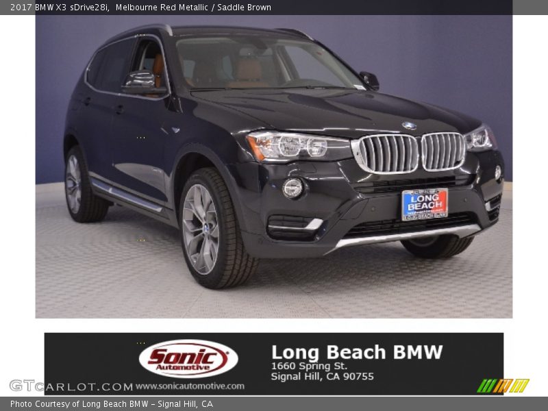 Melbourne Red Metallic / Saddle Brown 2017 BMW X3 sDrive28i