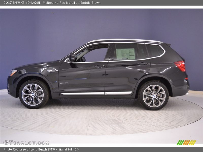 Melbourne Red Metallic / Saddle Brown 2017 BMW X3 sDrive28i
