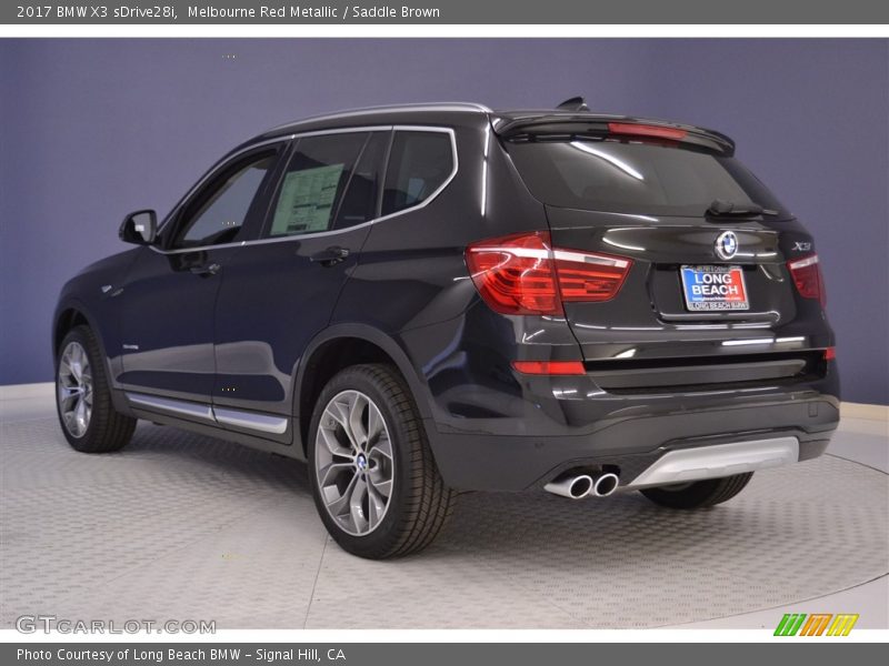 Melbourne Red Metallic / Saddle Brown 2017 BMW X3 sDrive28i
