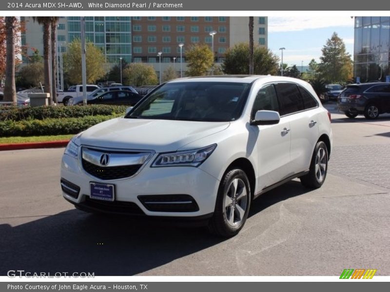 White Diamond Pearl / Parchment 2014 Acura MDX SH-AWD