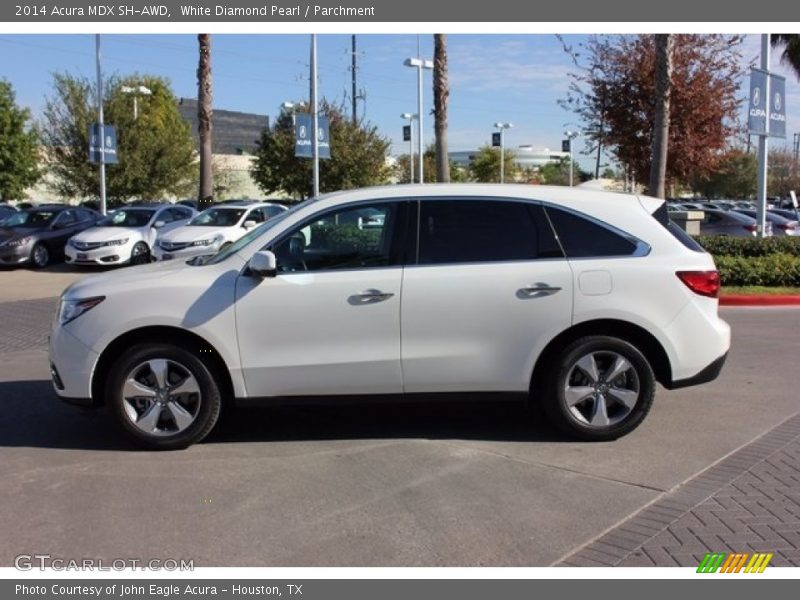White Diamond Pearl / Parchment 2014 Acura MDX SH-AWD