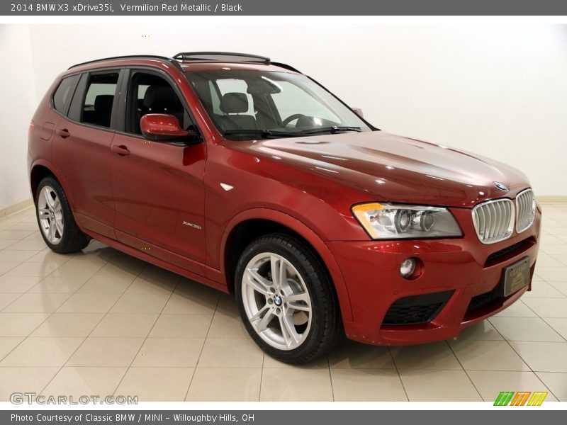 Vermilion Red Metallic / Black 2014 BMW X3 xDrive35i