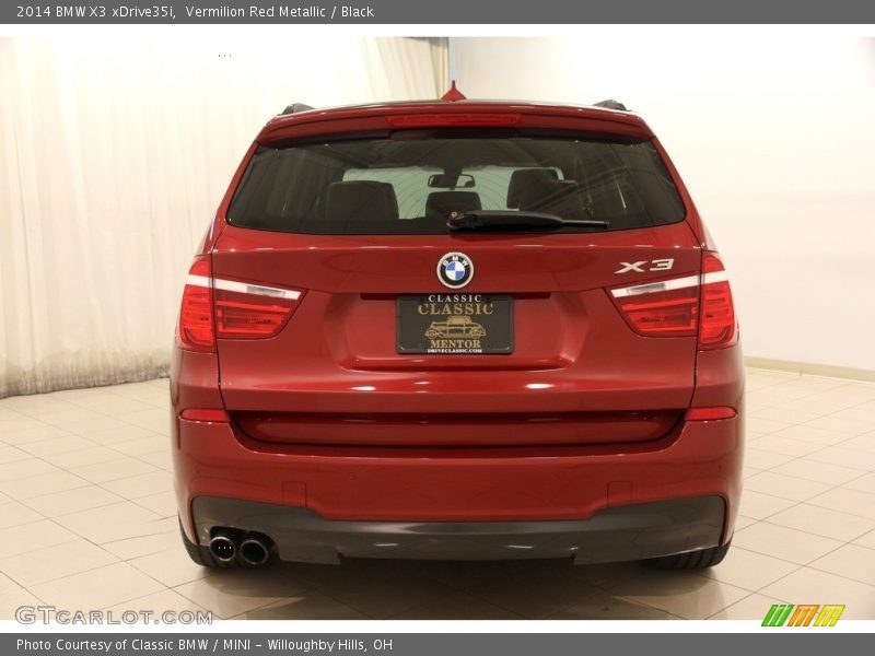 Vermilion Red Metallic / Black 2014 BMW X3 xDrive35i