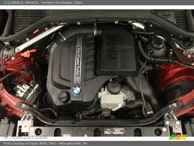 Vermilion Red Metallic / Black 2014 BMW X3 xDrive35i