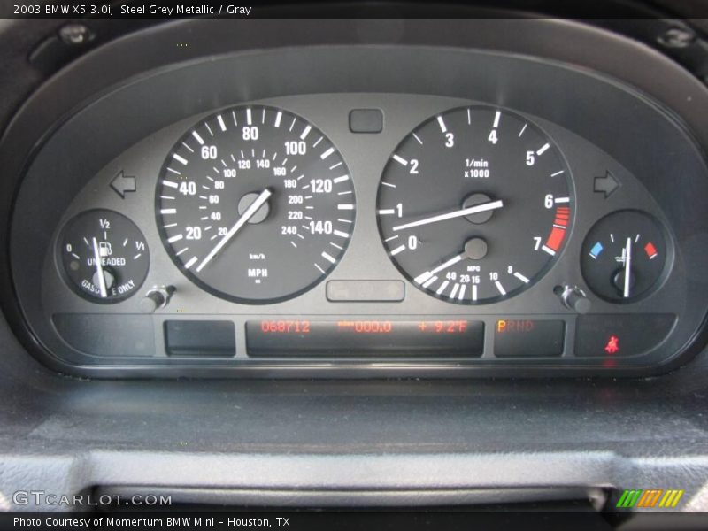 Steel Grey Metallic / Gray 2003 BMW X5 3.0i