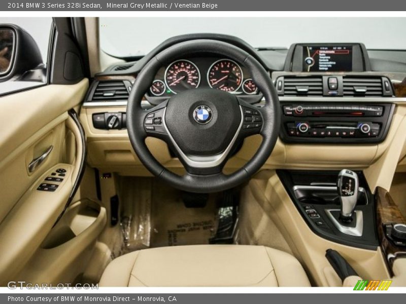 Mineral Grey Metallic / Venetian Beige 2014 BMW 3 Series 328i Sedan