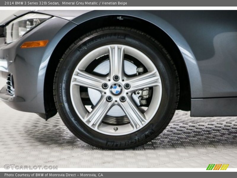 Mineral Grey Metallic / Venetian Beige 2014 BMW 3 Series 328i Sedan