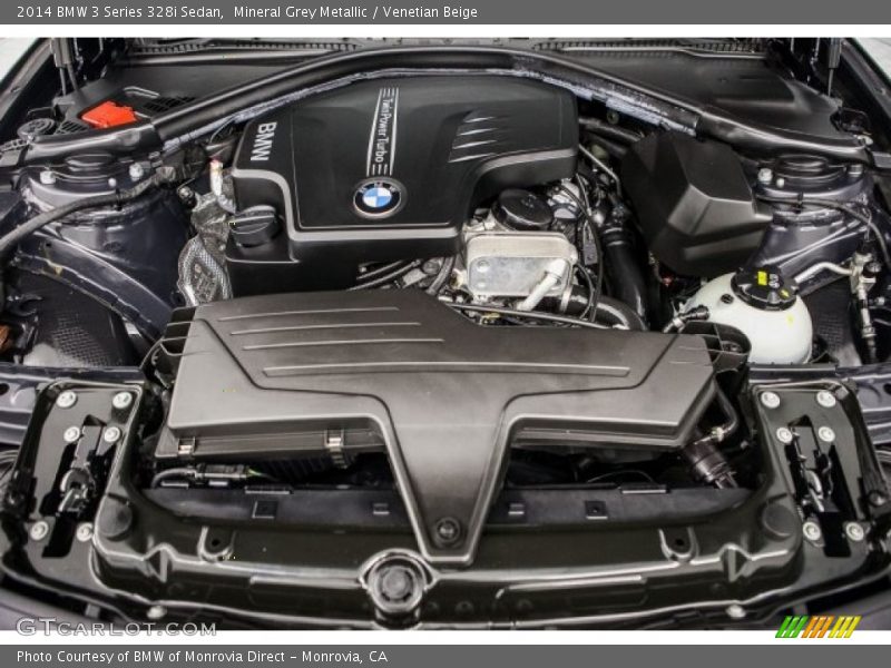 Mineral Grey Metallic / Venetian Beige 2014 BMW 3 Series 328i Sedan