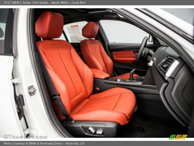  2017 3 Series 340i Sedan Coral Red Interior