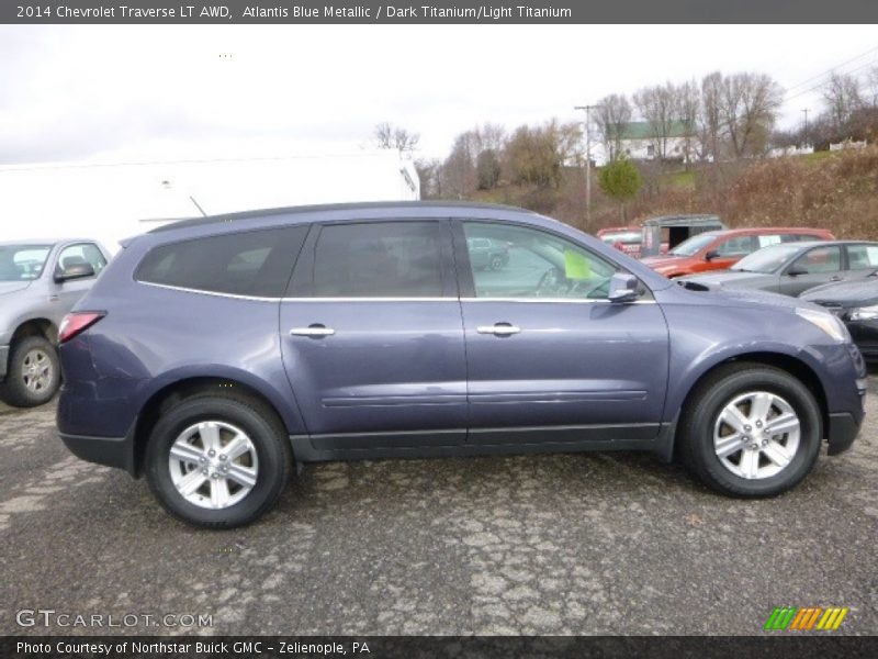 Atlantis Blue Metallic / Dark Titanium/Light Titanium 2014 Chevrolet Traverse LT AWD