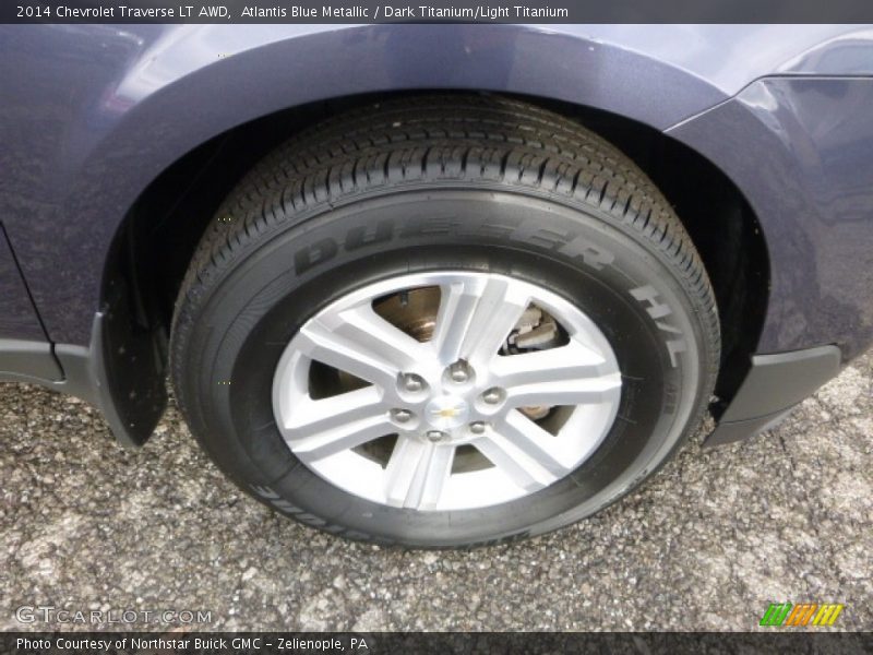 Atlantis Blue Metallic / Dark Titanium/Light Titanium 2014 Chevrolet Traverse LT AWD