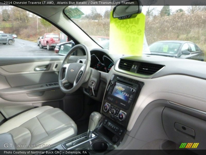 Atlantis Blue Metallic / Dark Titanium/Light Titanium 2014 Chevrolet Traverse LT AWD