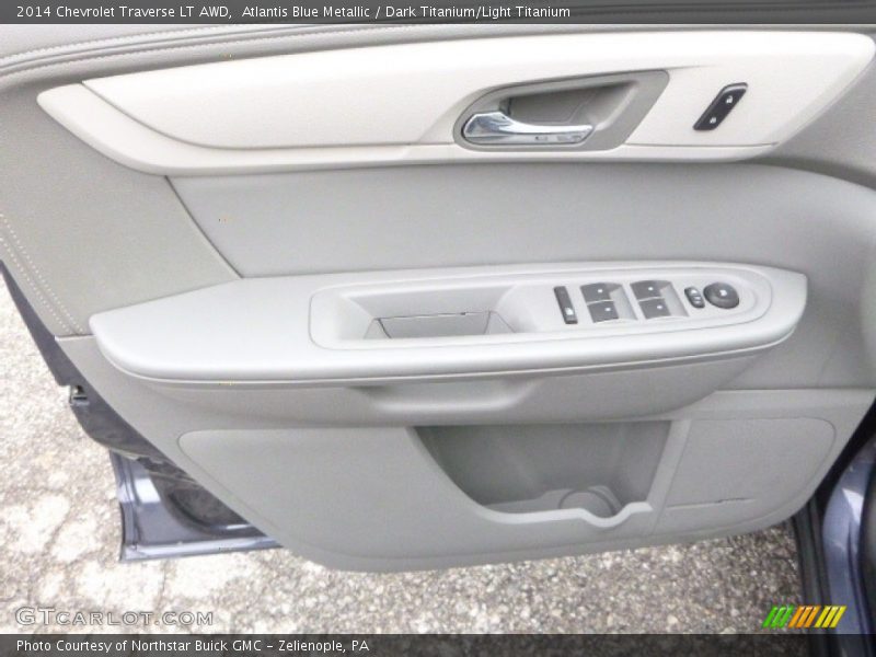 Atlantis Blue Metallic / Dark Titanium/Light Titanium 2014 Chevrolet Traverse LT AWD