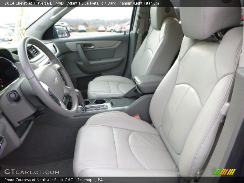 Atlantis Blue Metallic / Dark Titanium/Light Titanium 2014 Chevrolet Traverse LT AWD