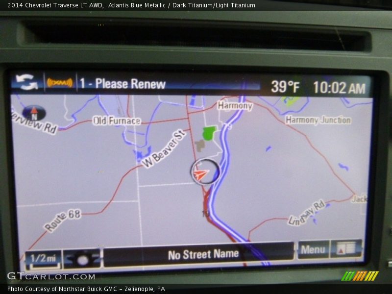 Atlantis Blue Metallic / Dark Titanium/Light Titanium 2014 Chevrolet Traverse LT AWD