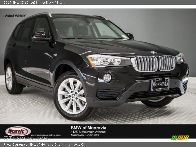 Jet Black / Black 2017 BMW X3 sDrive28i