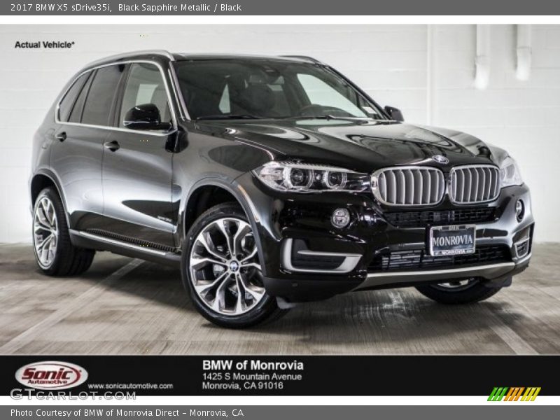 Black Sapphire Metallic / Black 2017 BMW X5 sDrive35i