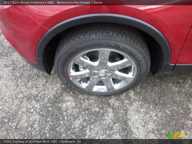 Winterberry Red Metallic / Ebony 2017 Buick Encore Preferred II AWD