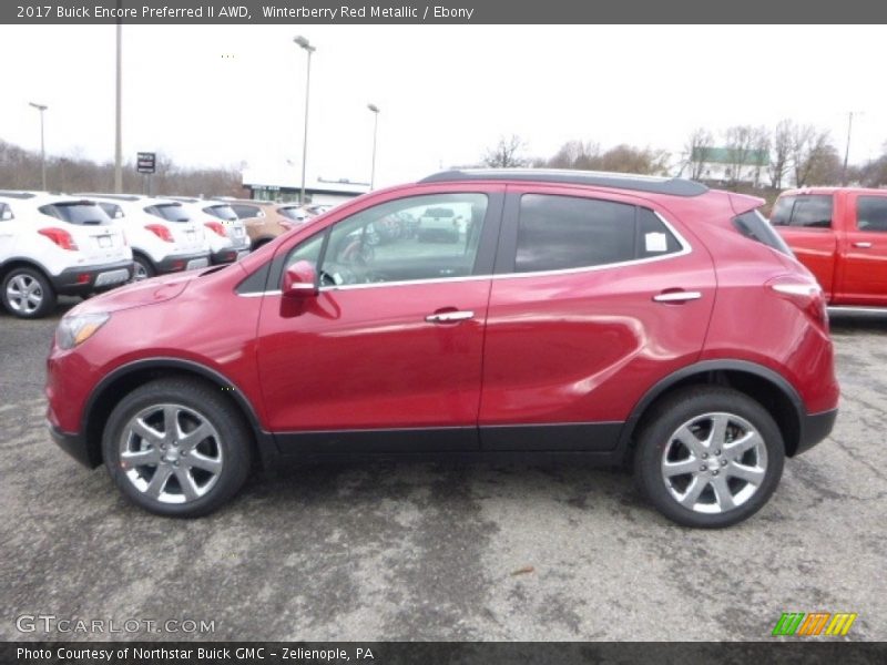 Winterberry Red Metallic / Ebony 2017 Buick Encore Preferred II AWD