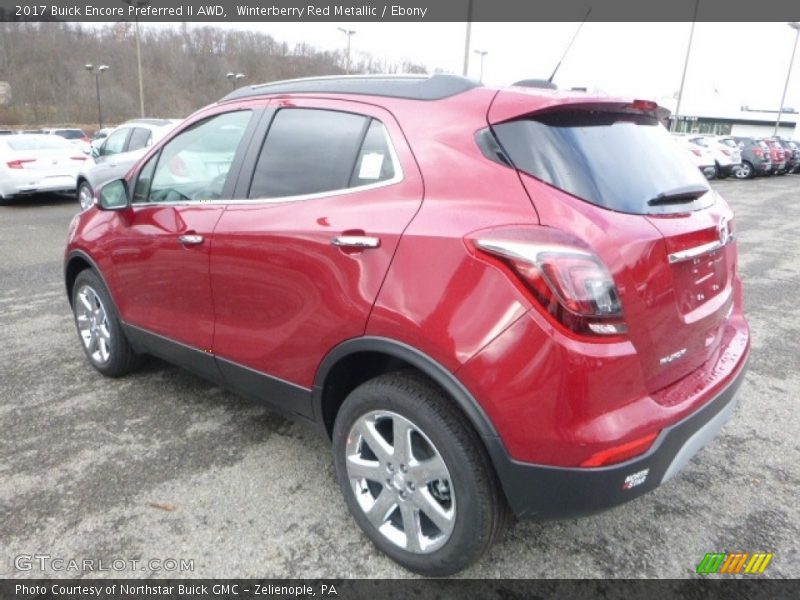 Winterberry Red Metallic / Ebony 2017 Buick Encore Preferred II AWD