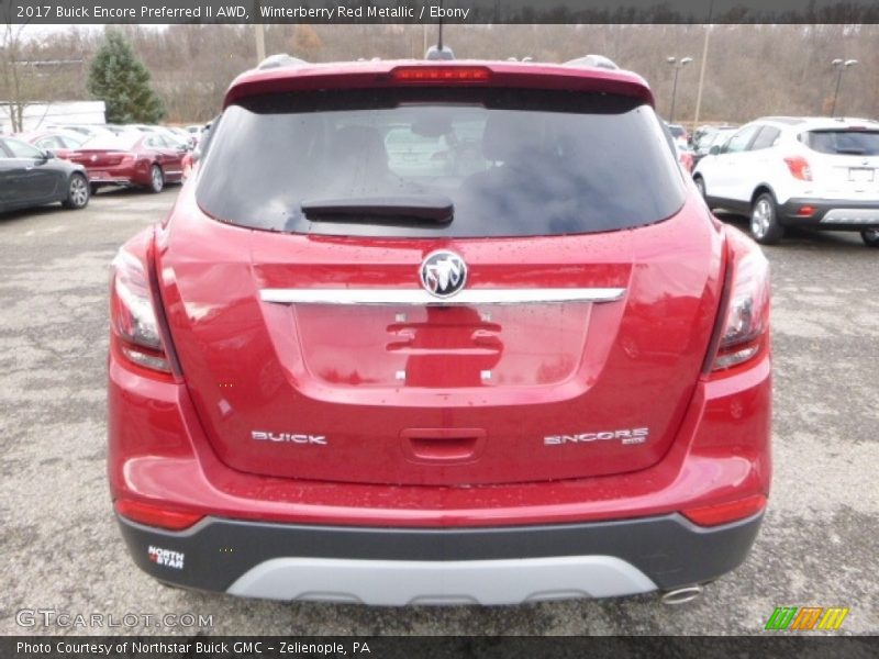 Winterberry Red Metallic / Ebony 2017 Buick Encore Preferred II AWD