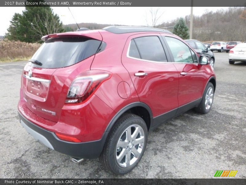 Winterberry Red Metallic / Ebony 2017 Buick Encore Preferred II AWD