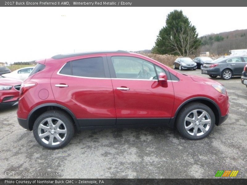 Winterberry Red Metallic / Ebony 2017 Buick Encore Preferred II AWD