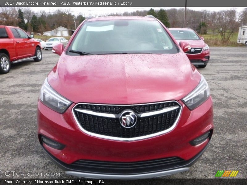 Winterberry Red Metallic / Ebony 2017 Buick Encore Preferred II AWD