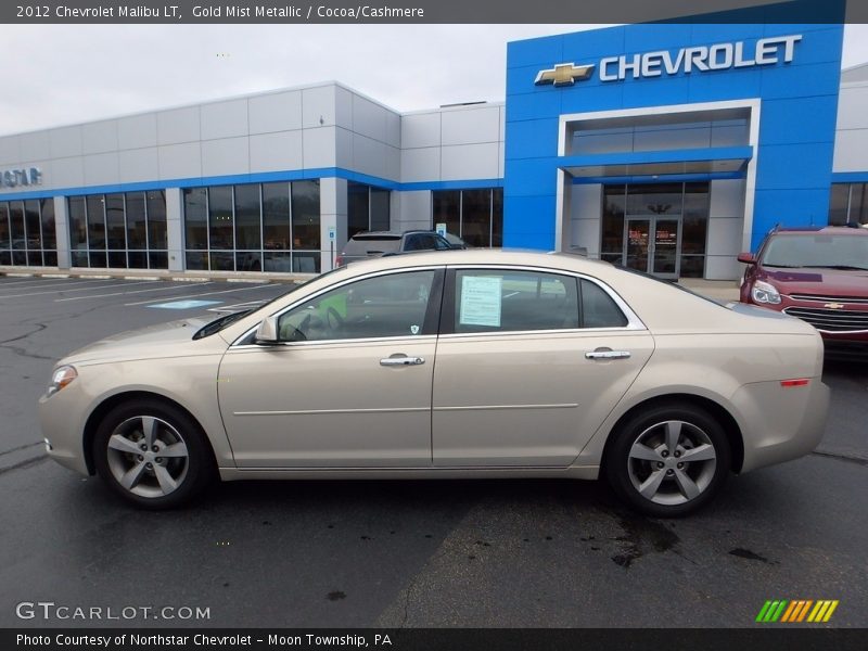 Gold Mist Metallic / Cocoa/Cashmere 2012 Chevrolet Malibu LT