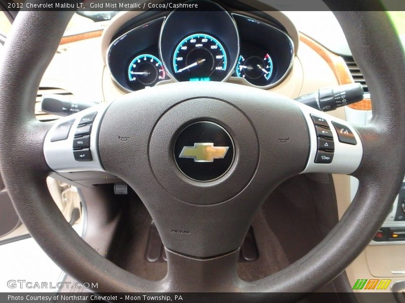 Gold Mist Metallic / Cocoa/Cashmere 2012 Chevrolet Malibu LT